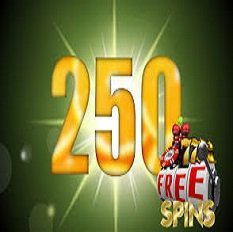 250  free spins   bonus code